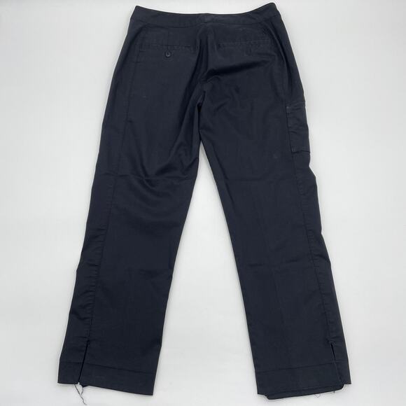 ADIDAS Pants Black Cropped Ankle Stretch Athletic (FLAWED) Women's Sz 2 - Picture 2 of 8